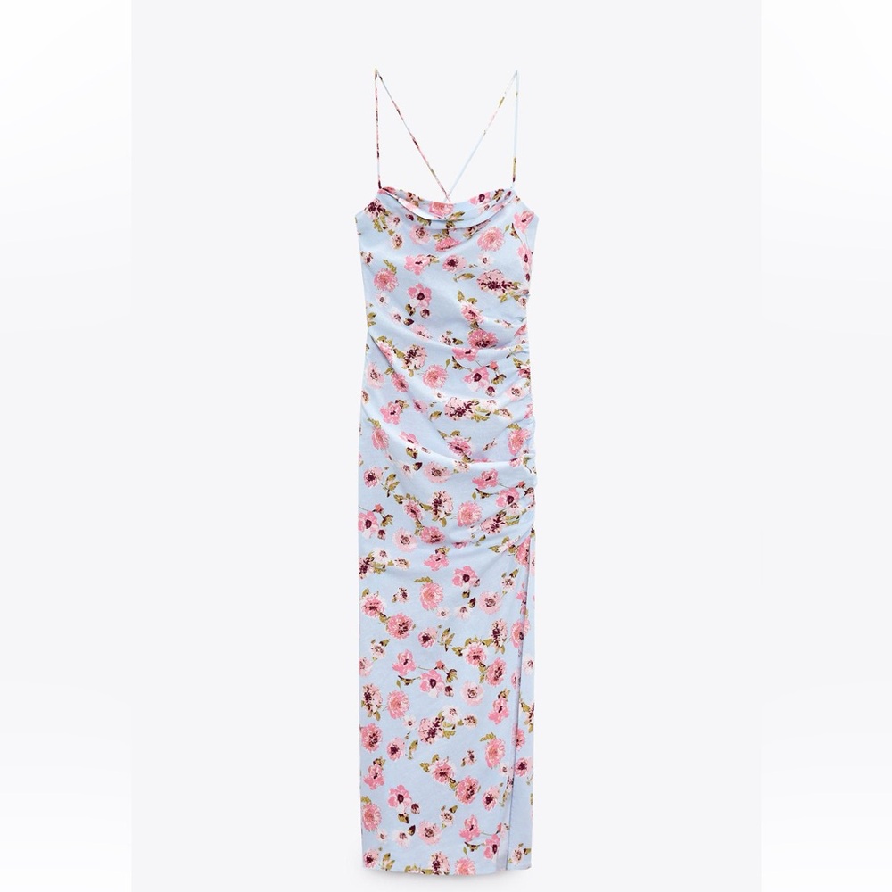 Floral Spaghetti Strap Maxi Dress
Printed Linen Blend Corset Style Dress